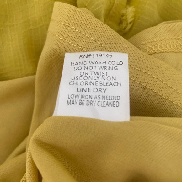 Summery Maternity Dress - Yellow V Neck Swiss Dot - Picture 4 of 4